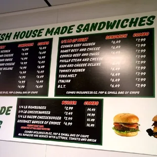 burgers, menu