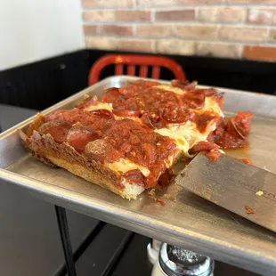 Gluten free Detroit pizza.