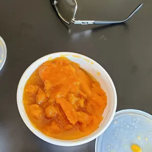 Candied yams with too much white sugar!