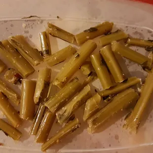 Small collard green filledup with LARGE Collard stems....