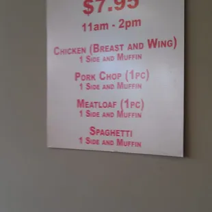 Lunch specials