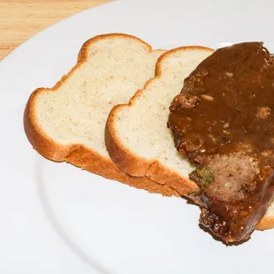 a piece of bread with chocolate spread on it