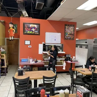 View inside restaurant