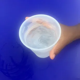 The one cup of water they could give me