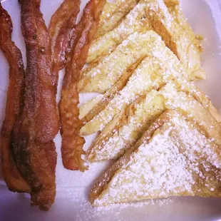 French toast and bacon