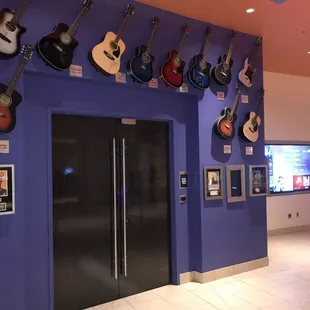 guitars on the wall