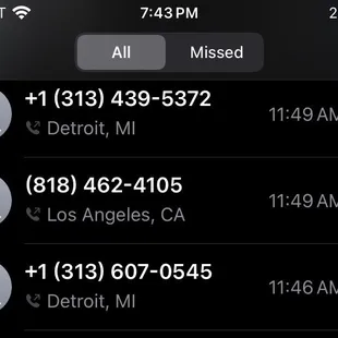 Phone numbers found on website and internet research that did NOT work