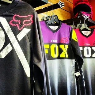 We don't carry just T-shirts: Fox MX gear is always available