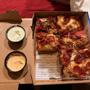 GOLD RUSH with SPICY RANCH CUP and BUTTERMILK RANCH CUP