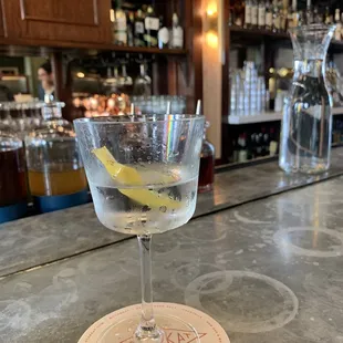 Classic martini after I drank half of it