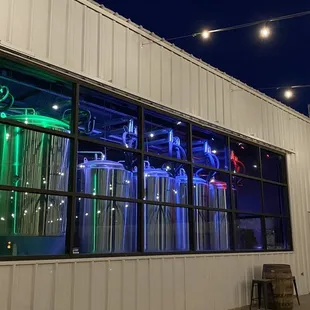 Lovely lights Illuminating the brewery