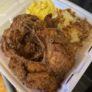 Turkey chops fried