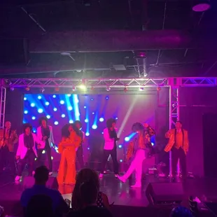 Performers on stage at the end of the show