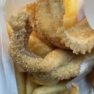 Catfish was very good. Fries remind me of old school Los Angeles.