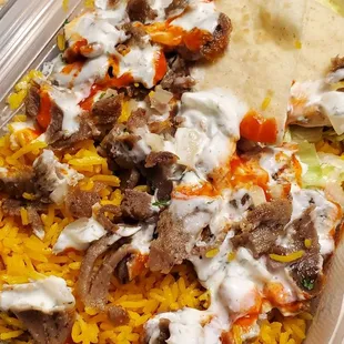 Gyro with rice NY style