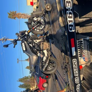 Had to tow my brand new bike on day two