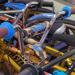 Mushroom grips and padded handlebars for the 80's kids