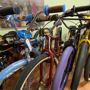 Amazing lineup of SE bikes (BMX style but made for adults)