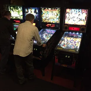 Avengers (average), Star Trek (awesome), Metallica (epic), and KISS (whatever...) pinball machines.