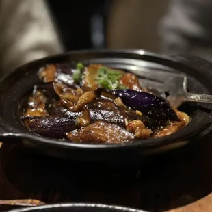 Braises Eggplant Minced Pork Chili Peppers