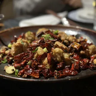 Chicken with Scheuzuan Chili Peppers