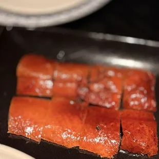Peking duck  crispy skin served