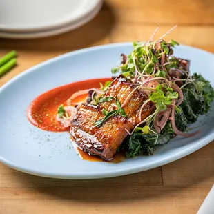 a plate of food on a table