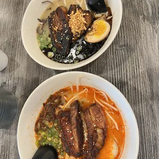 Motto Red Ramen and Motto Black Ramen