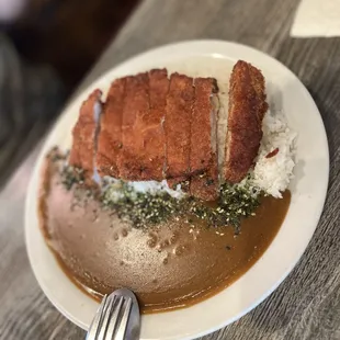 a plate of food on a table