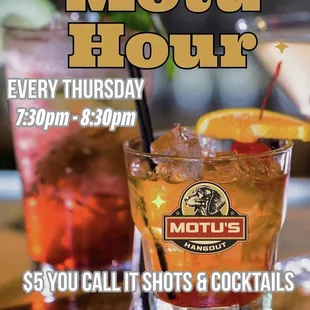 Motu Hour Every Thursday