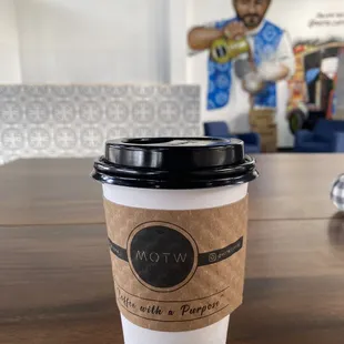 Biscoff latte with almond milk