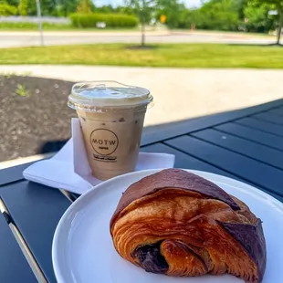 Chocolate Croissant &amp; Cookie Butter Cold Foam over Cold Brew