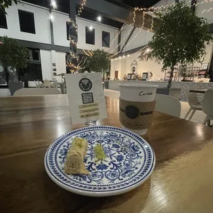 Baklava roll with Cortada espresso early in the morning before a long drive to work