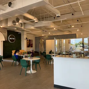 Seating space and pastry counter