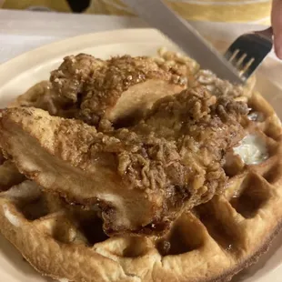 Chicken and waffles - superb!
