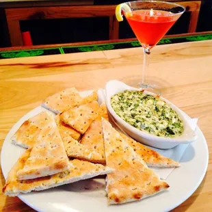 Our seasonal wood-fired dip with a Cosmopolitan