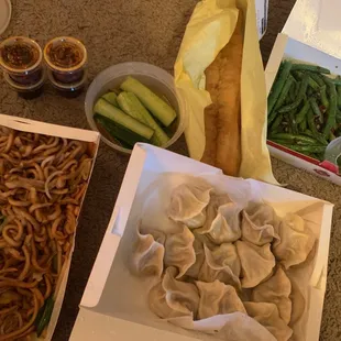 Vegetable Fried Noodles Vegetable Dumplings V2. Green Beans A3. Cucumber Salad S8. Chinese Donut