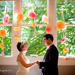 The whole place fills with sun on summer afternoons.  Who needs stained glass with windows like that?!