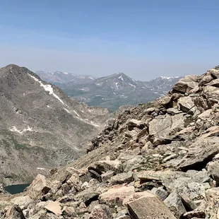 The scenery at the top of Mount Evans.
