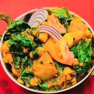 a bowl of food