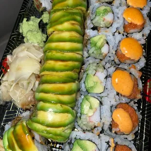 a variety of sushi
