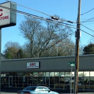 a car parked in front of the building
