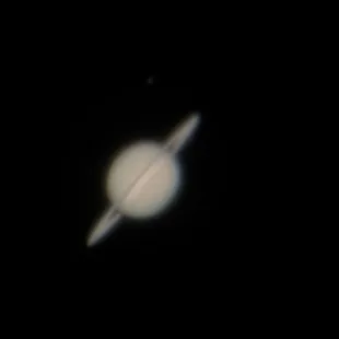 Saturn through the telescope.