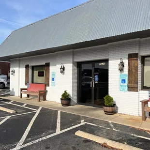 the outside of the building