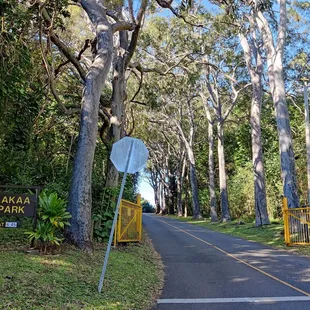 Enter the State Park through the open gate