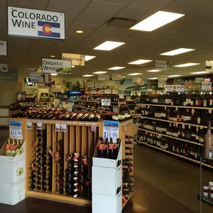 a wine store with a variety of wines