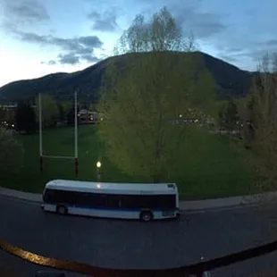 The view looking in to town