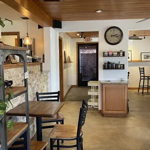 the kitchen and dining area