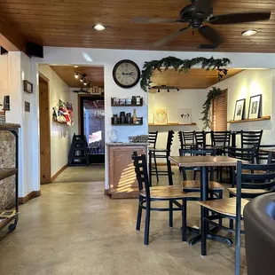 the dining room and kitchen