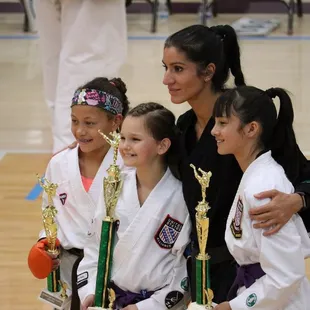 Karate girls students